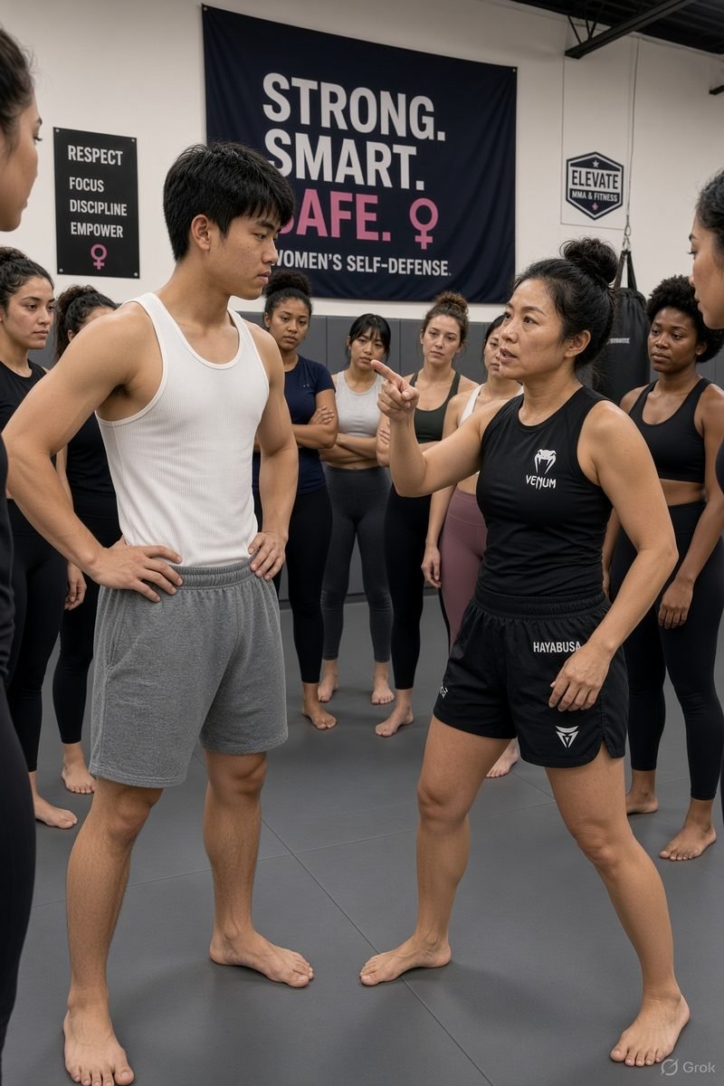 A mentor giving instruction to a Guard in front of the circle